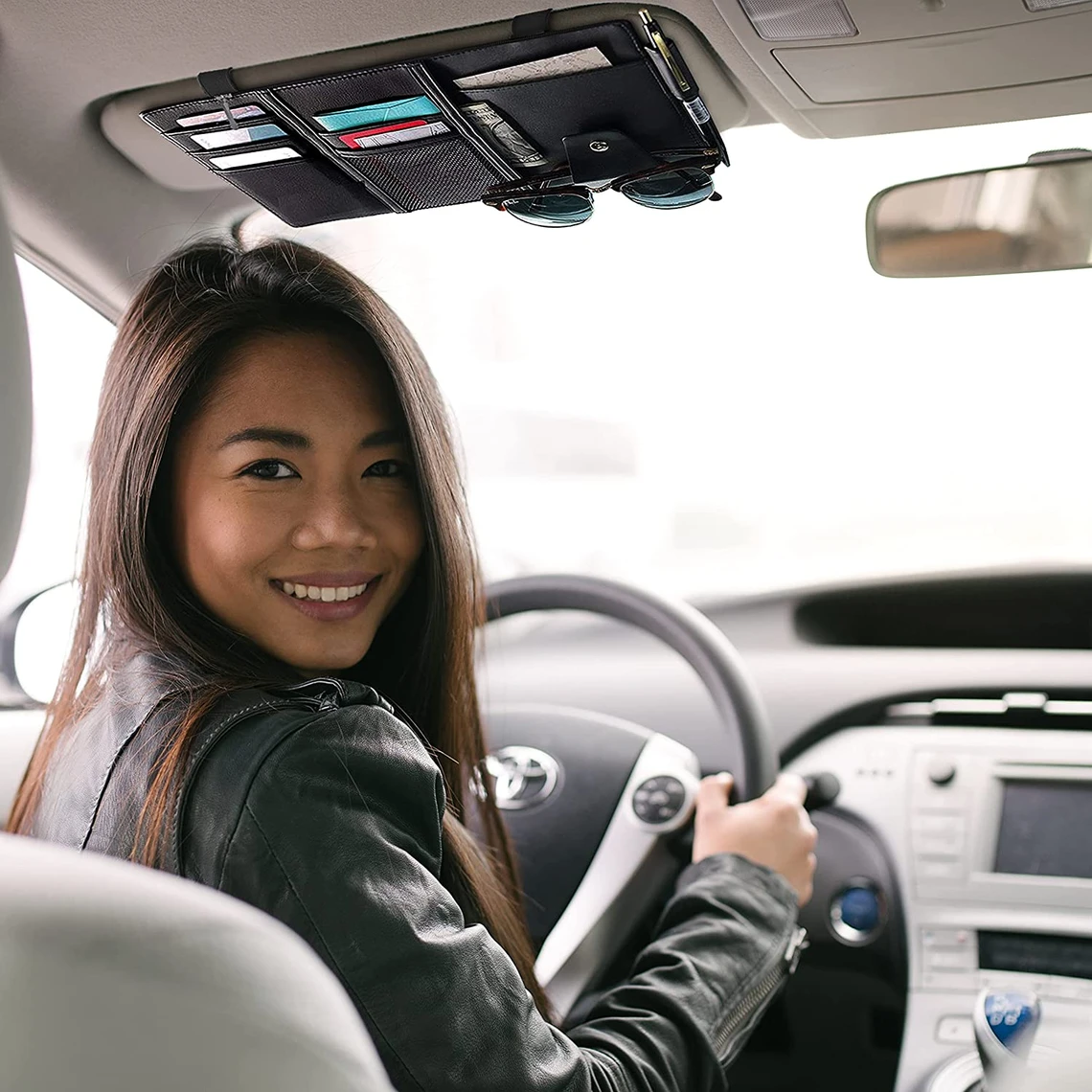 منظم حاجب الشمس للسيارة متعدد الجيوب - الصورة 3